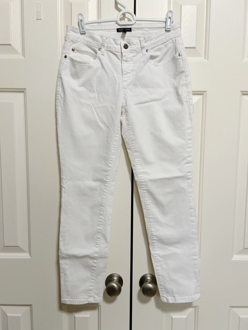 Eileen Fisher White Jeans Size 4 Skinny Organic Cotton